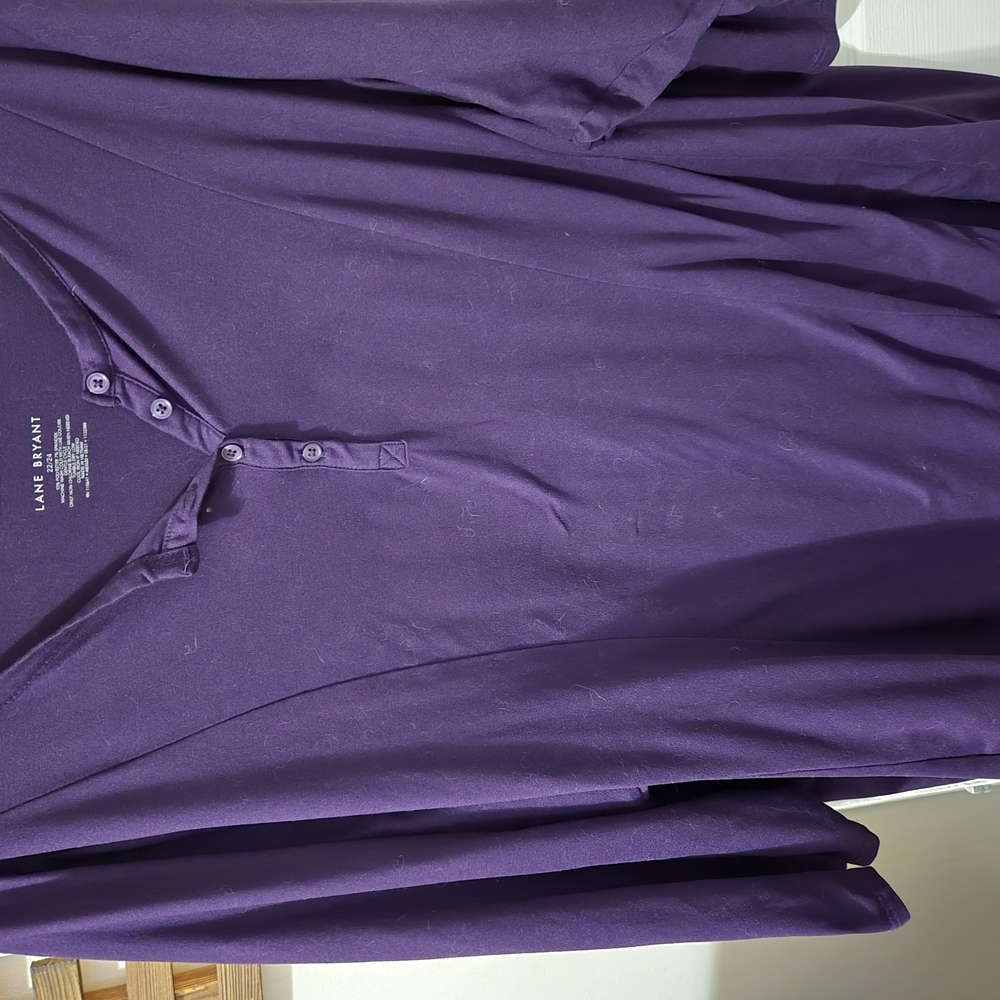 Lane Bryant Purple Long Sleeve Shirt